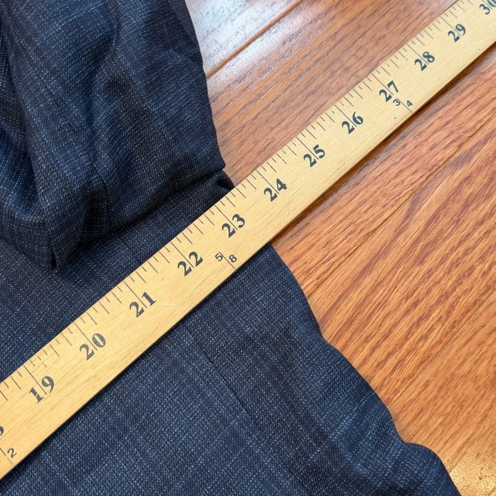 New Jos. A. Bank Signature Blazer Sport Coat Mens 46R Navy Blue Plaid Silk Wool